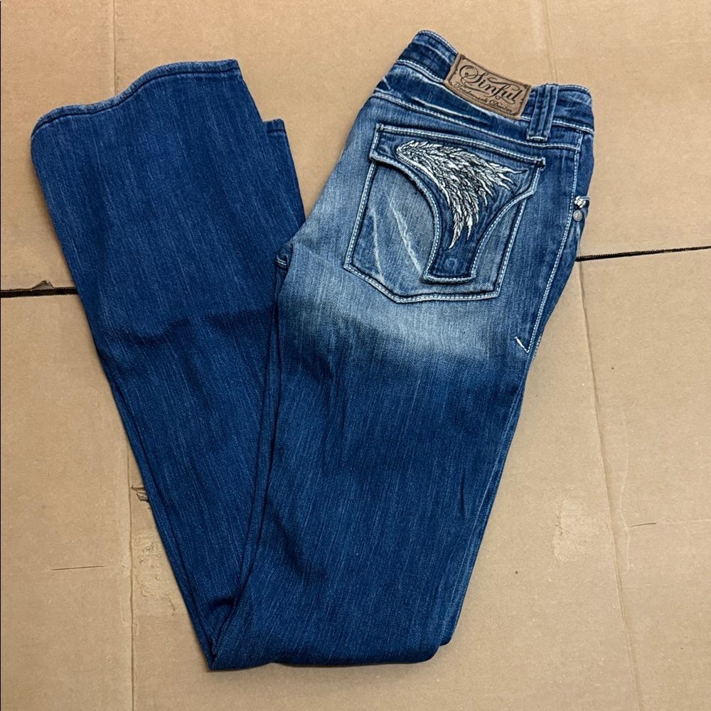 Sinful Women's Boot Cut Jeans - Blue
